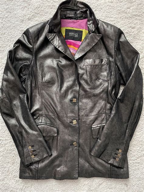 vintage versace leather jacket.